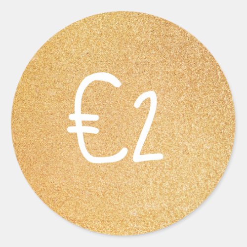 Custom Gold Glitter Sale Price tag Round Sticker