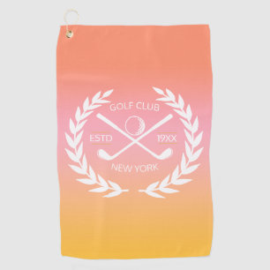 Custom Gold Golf Club Elegant Minimal Modern Golf Towel