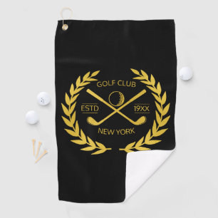 Custom Gold Golf Club Elegant Minimal Modern Towel
