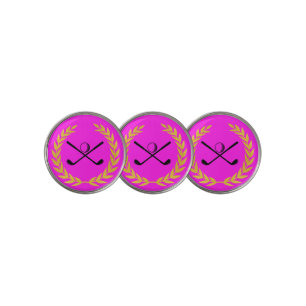 Custom Gold Golf Club Minimal Golf Pink Golf Ball Marker