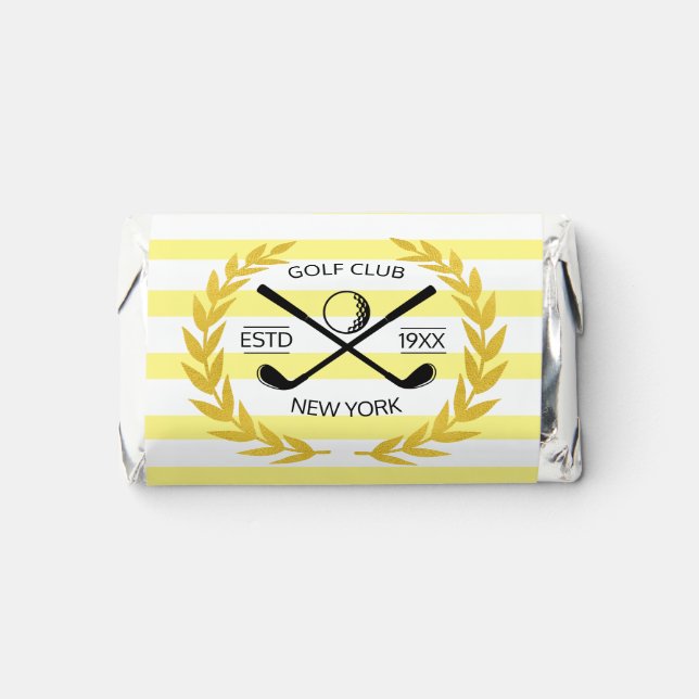 Custom Gold Golf Club Minimal Summer Stripes  Hershey's Miniatures (Front)