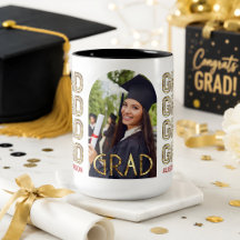 Custom Gold Graduate Name and Photo Gift