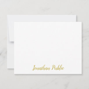 Custom Gold Handwritten Script Text Template Flat