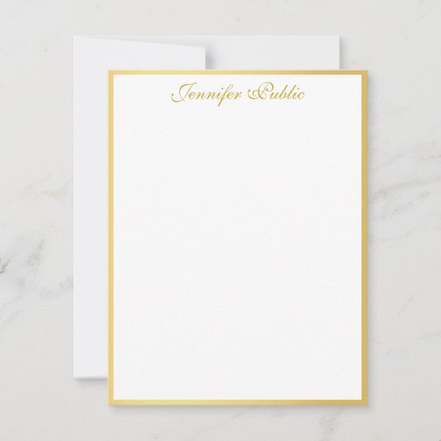 Custom Gold Handwritten Script Vertical Template (Front)