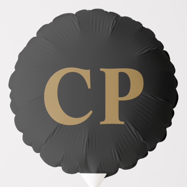 Custom Gold Initial Balloon (Front)