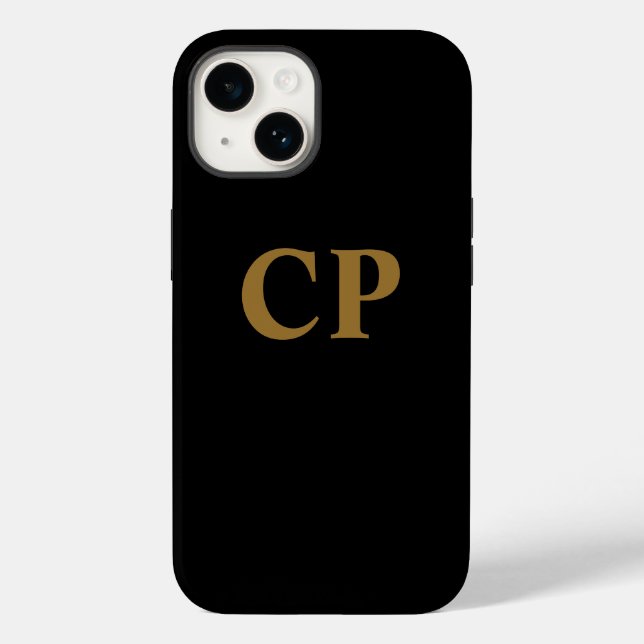 Custom Gold Initial Case-Mate iPhone Case (Back)