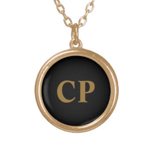 Custom Gold Initial Plated Necklace