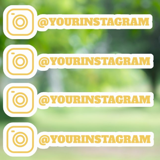 Custom Gold Instagram Social Media Handle Name  Sticker (Creator Uploaded)