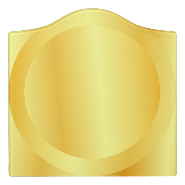 Custom Gold Look Blank Elegant Glamorous Door Sign (Large Crest Front)