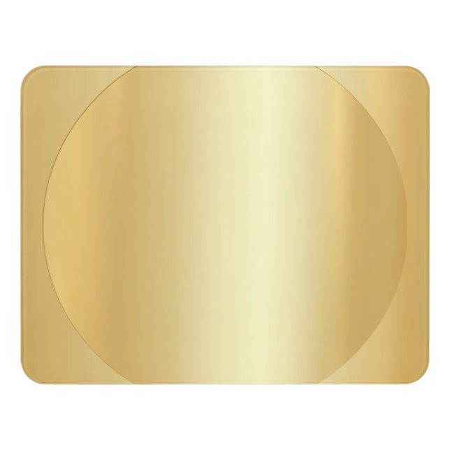 Custom Gold Look Blank Glamour Template Modern Door Sign (Contemporary Front)