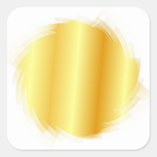 Custom Gold Look Blank Template Add Your Text Square Sticker