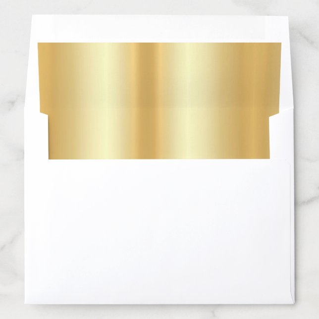 Custom Gold Look Elegant Blank Template Envelope Liner (In Envelope)