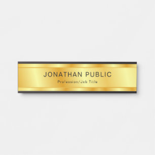 Custom Gold Look Elegant Modern Trendy Template Door Sign