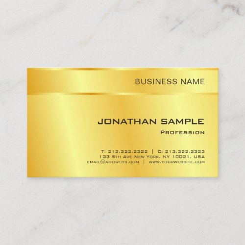 Custom Gold Look Elegant Simple Modern Template Business Card