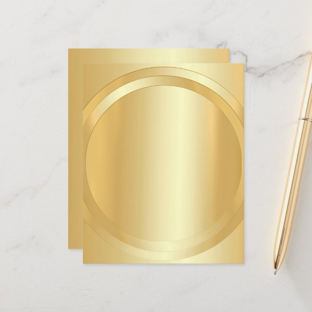Custom Gold Look Glamorous Template Add Your Text (Front/Back In Situ)
