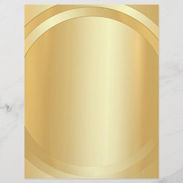 Custom Gold Look Glamour Template Add Your Text Letterhead (Front)