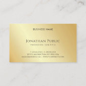 Custom Gold Look Minimalist Trendy Template Luxury Business Card (Back)