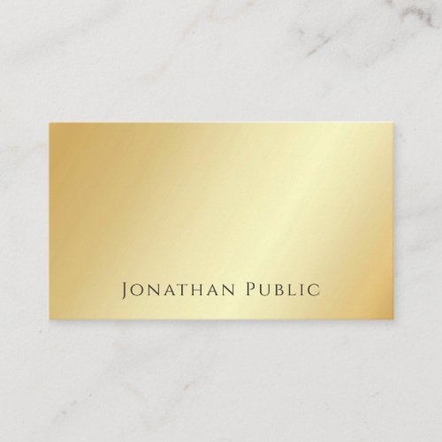 Custom Gold Look Minimalist Trendy Template Luxury Business Card