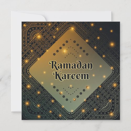 custom Gold Mandala Ramadan kareem  Holiday Card