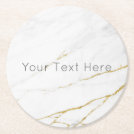 Custom Gold Marble Round Paper Coaster Custom Gold Marble Round Paper Coaster