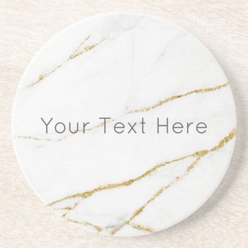 Custom Gold Marble Sandstone Coaster