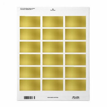 Custom Gold Metallic Look Template Background Label by bestcustomizables at Zazzle