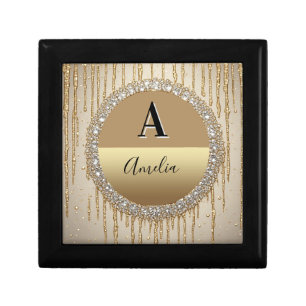 Custom Gold Monogram Gift For Wedding And Events Box