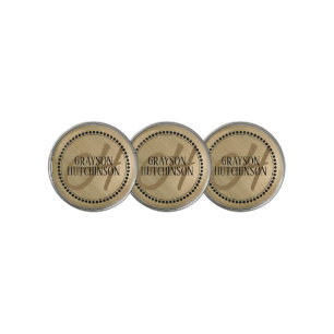 Custom Gold Monogram Name Golf Ball Marker