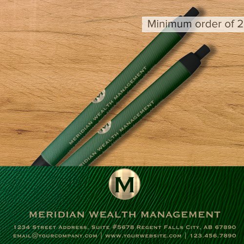 Custom Gold Monogrammed Business Pen