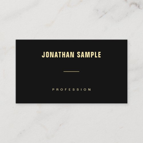 Custom Gold Name Text Simple Template Modern Business Card