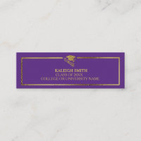 Custom Gold on Purple Graduation Insert Name