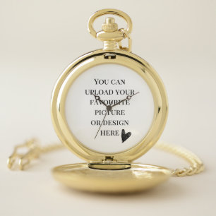 Custom gold pocket watch