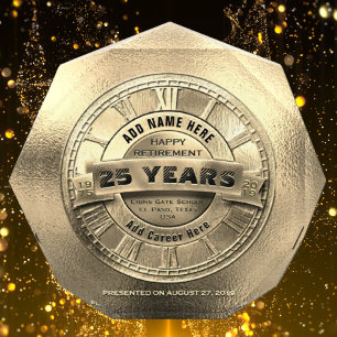 Custom Gold Retirement Award