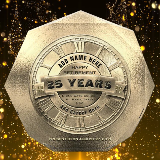 Custom Gold Retirement Award (Creator Uploaded)