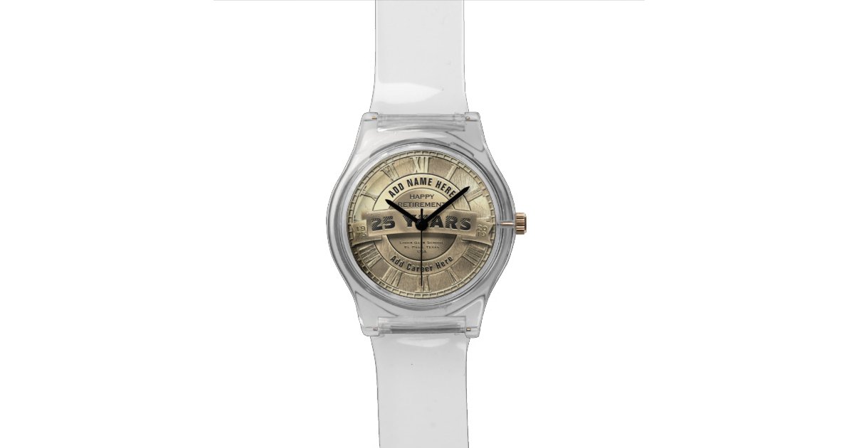 Custom Gold Retirement Watch | Zazzle