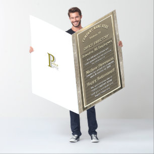 Custom Gold Retro Retirement Sign Card