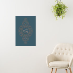 Custom Gold Rococo Lotus Ornamental Mandala Wall Foam Board