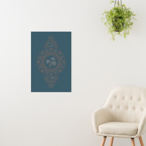 Custom Gold Rococo Lotus Ornamental Mandala Wall Foam Board