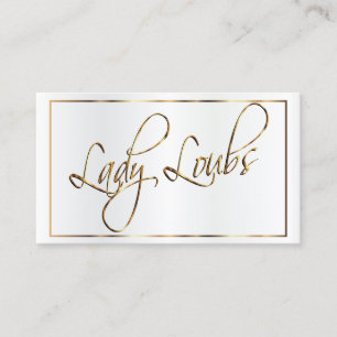Custom - Gold Script Text Business Card