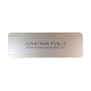 Custom Gold Silver Modern Elegant Template Label