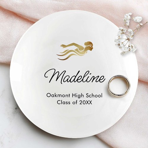Custom Gold Swim Graduation Stocking Stuffer