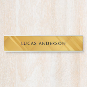 custom gold Template Elegant Modern Simple  Door Sign