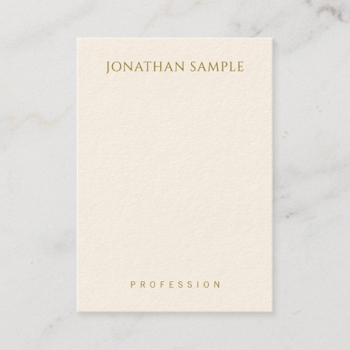 Custom Gold Text Elegant Template Modern Vertical Business Card
