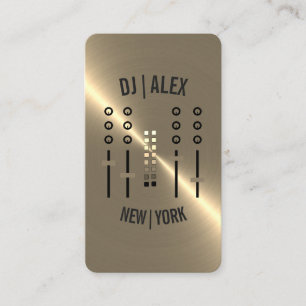 Custom Gold-Tone DJ Business Card 2018