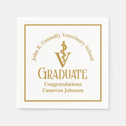 Custom Gold Veterinary School Graduation Party