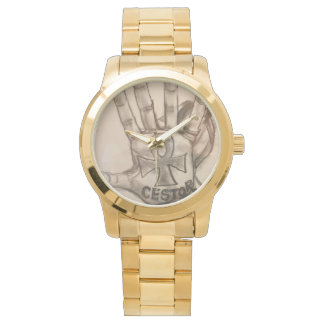 custom gold watch fo men..ankhcestor brand casual