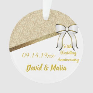 Custom, Gold Wedding Anniversary (50th). Ornament