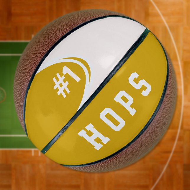 Custom Gold White Basketball (Creator Uploaded)