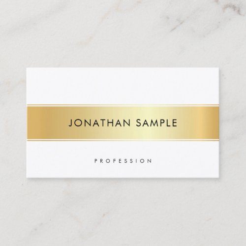 Custom Gold White Elegant Template Modern Simple Business Card