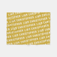 Custom Gold & White Personalized Son Baby Boy Gift